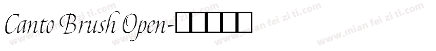 Canto Brush Open字体转换